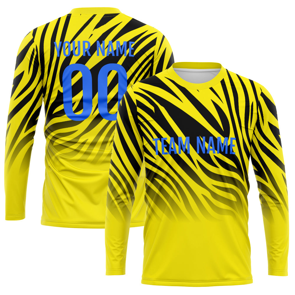 Custom Basketball Soccer Football Shooting Long T-Shirt for Adults and Kids Yellow-Black enthsush
