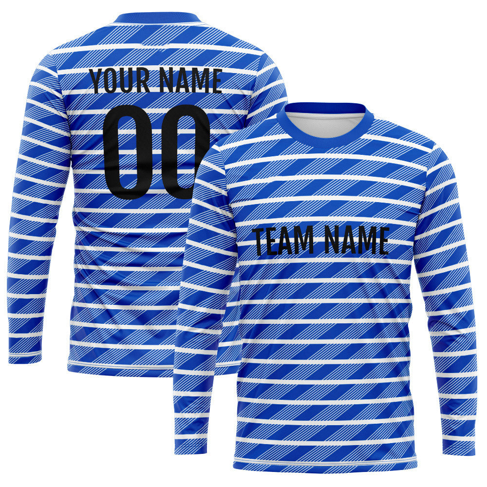 Custom Basketball Soccer Football Shooting Long T-Shirt for Adults and Kids Blue enthsush