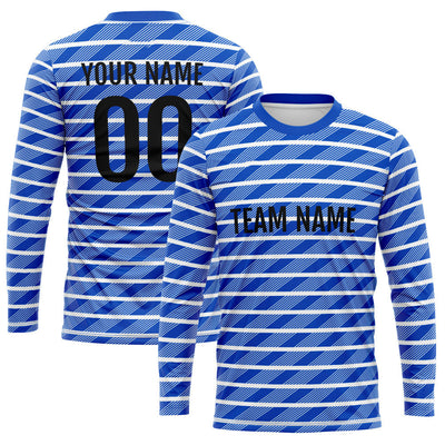 Custom Basketball Soccer Football Shooting Long T-Shirt for Adults and Kids Blue enthsush