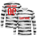 Custom Basketball Soccer Football Shooting Long T-Shirt for Adults and Kids White-Black enthsush