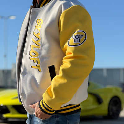 Custom Varsity Jacket Letterman jacket for Men, Women and Youth Red Cream enthsush