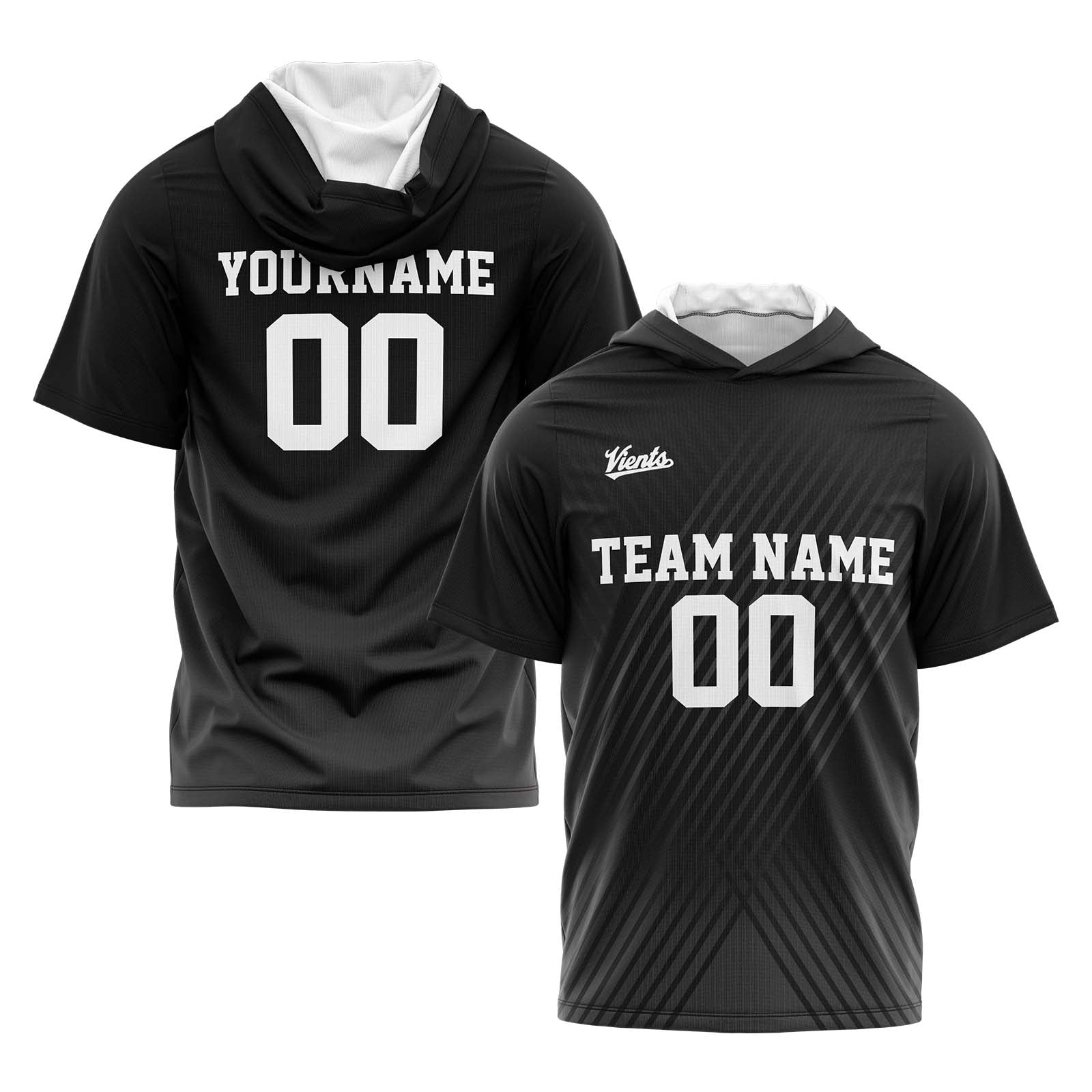 Custom Black Sleeve Hoodies for Men Women Shirts with Hoods Printed Name Logo enthsush