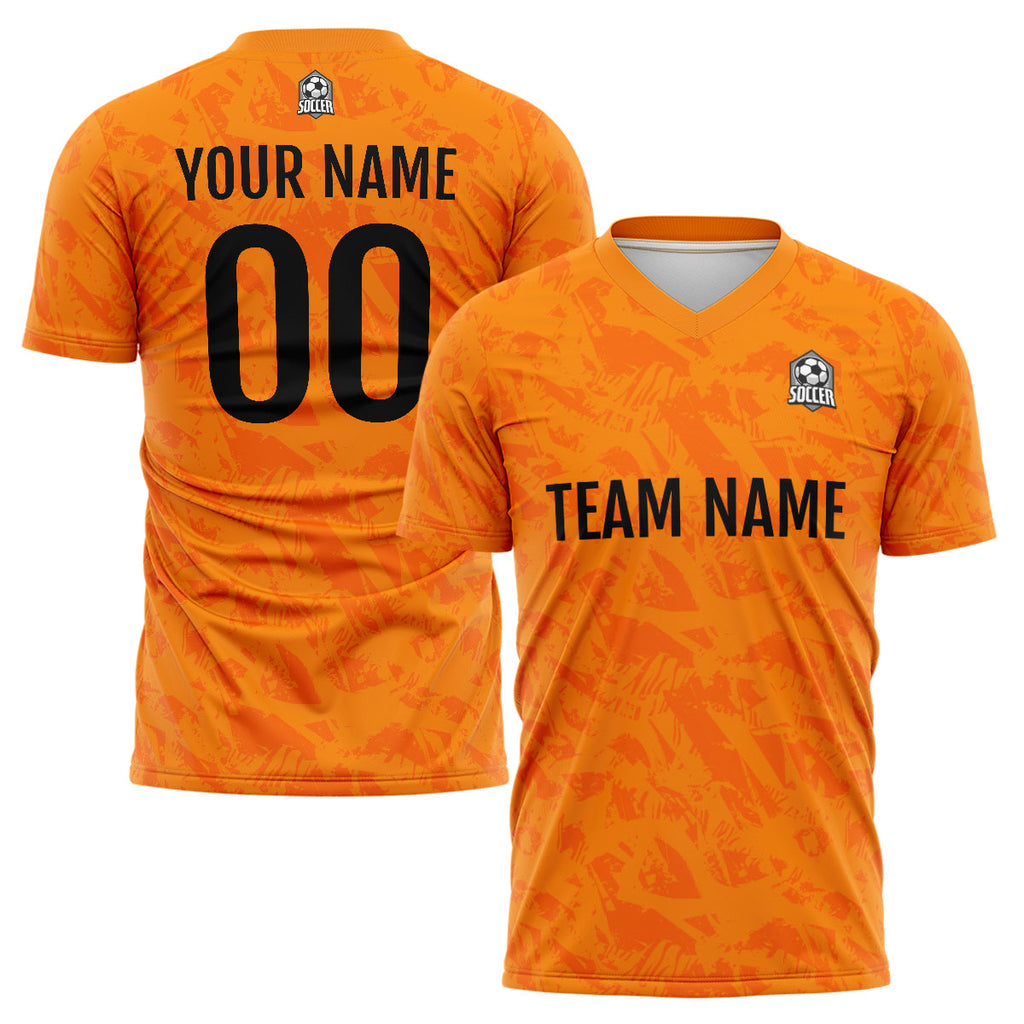 Custom Orange Soccer Jerseys for Men Women Personalized Soccer Uniforms for Adult and Kid enthsush