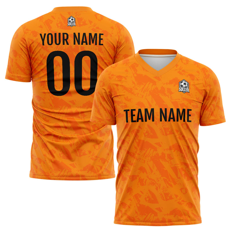 Custom Orange Soccer Jerseys for Men Women Personalized Soccer Uniforms for Adult and Kid