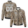 Custom Long Sleeve Windbreaker Jackets Uniform Printed Your Logo Name Number Leopard Print enthsush