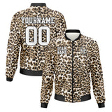 Custom Long Sleeve Windbreaker Jackets Uniform Printed Your Logo Name Number Leopard Print