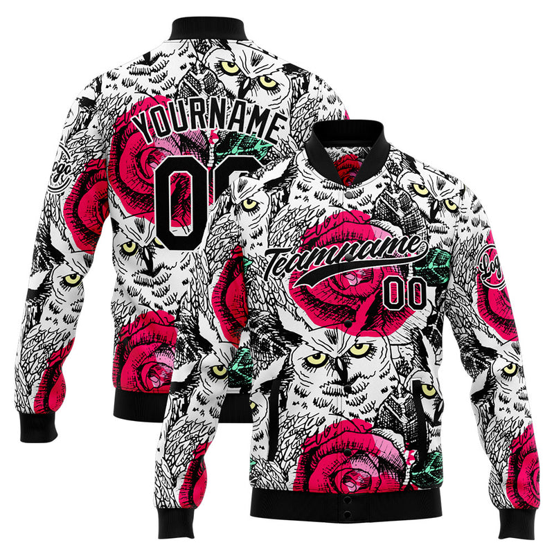 Personalized Custom Men's Jacket Customize Your Team Name, Logo, and Number