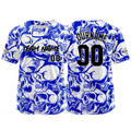 Custom Baseball Jersey Personalized Baseball Shirt for Men Women Kids Youth Teams Stitched and Print Royal&White enthsush