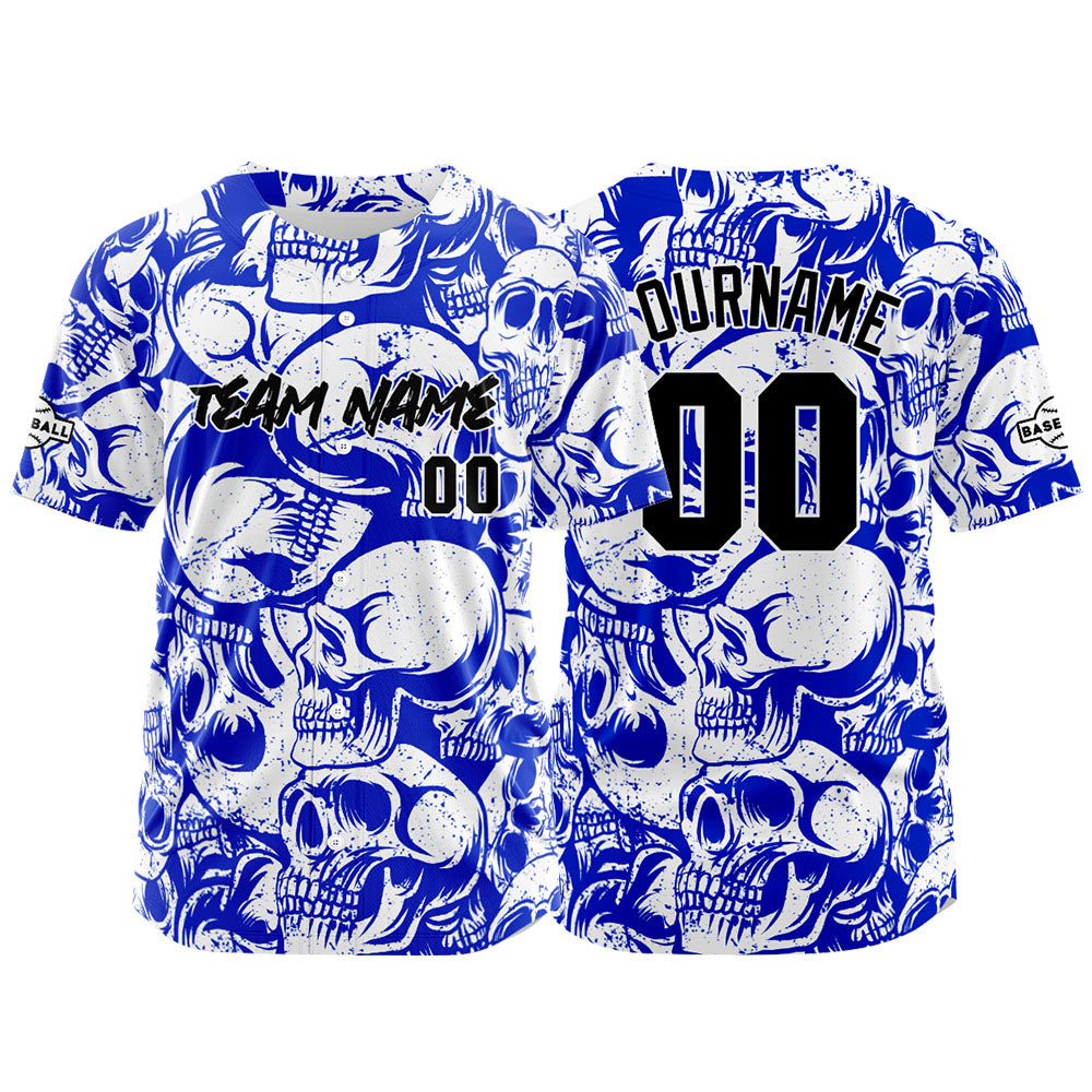 Custom Baseball Jersey Personalized Baseball Shirt for Men Women Kids Youth Teams Stitched and Print Royal&White enthsush