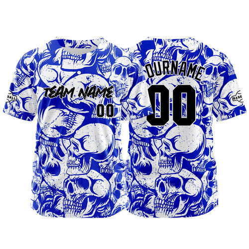 Custom Baseball Jersey Personalized Baseball Shirt for Men Women Kids Youth Teams Stitched and Print Royal&White enthsush