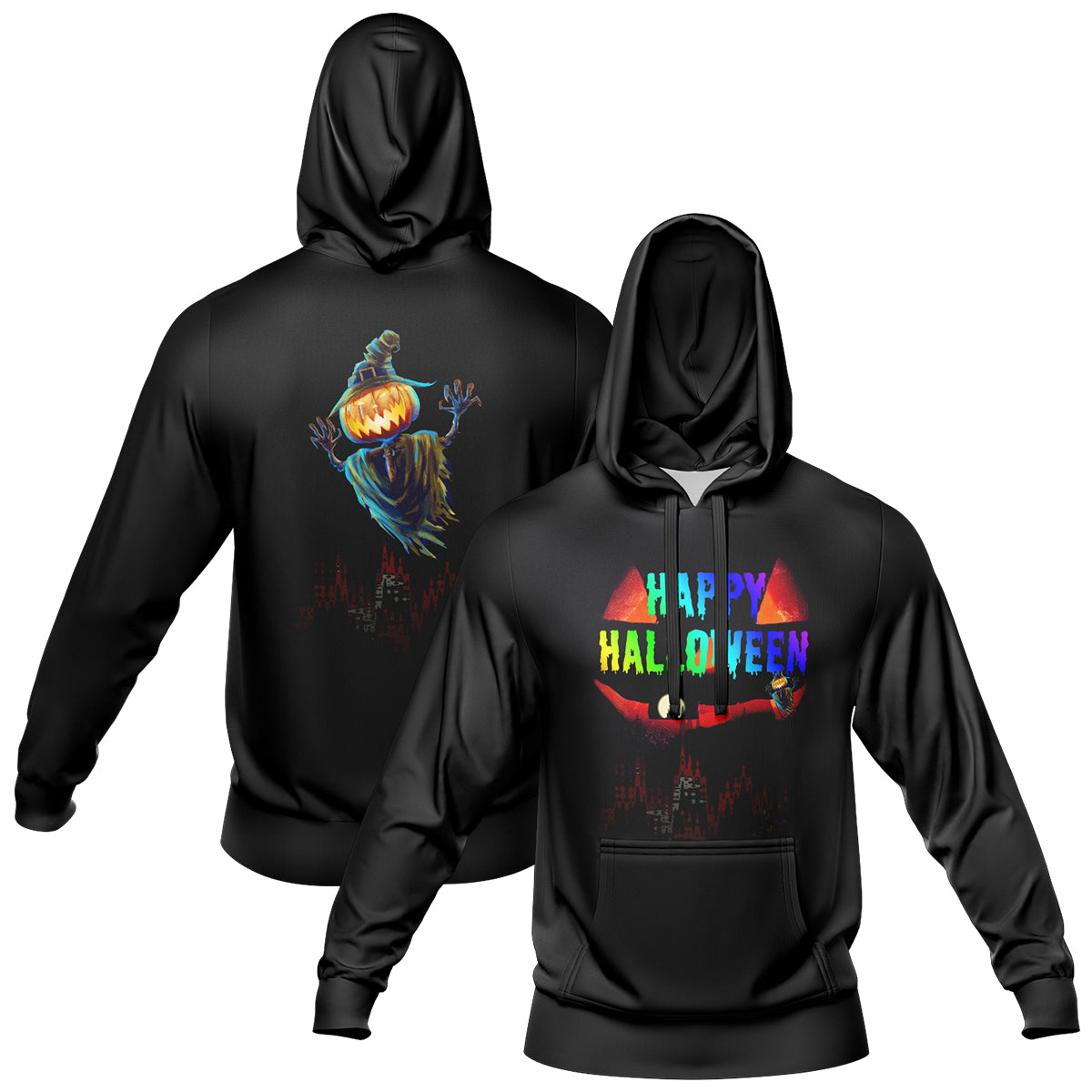 Custom Sweatshirt Hoodie Add Text and Design Personalized Halloween Hooded Sweatshirt enthsush