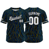 Custom Full Print Design Authentic Baseball Jersey black