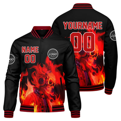 Custom Varsity Jacket Letterman jacket for Men, Women and Youth Black enthsush