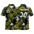 Custom Football Polo Shirts  Add Your Unique Logo/Name/Number Yellow enthsush