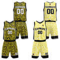 Custom Yellow Reversible Basketball Suit for Adults and Kids Personalized Jersey enthsush