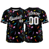 Custom Full Print Design Authentic Baseball Jersey black