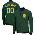 Custom Long Sleeve Windbreaker Jackets Uniform Printed Your Logo Name Number Green-Yellow enthsush