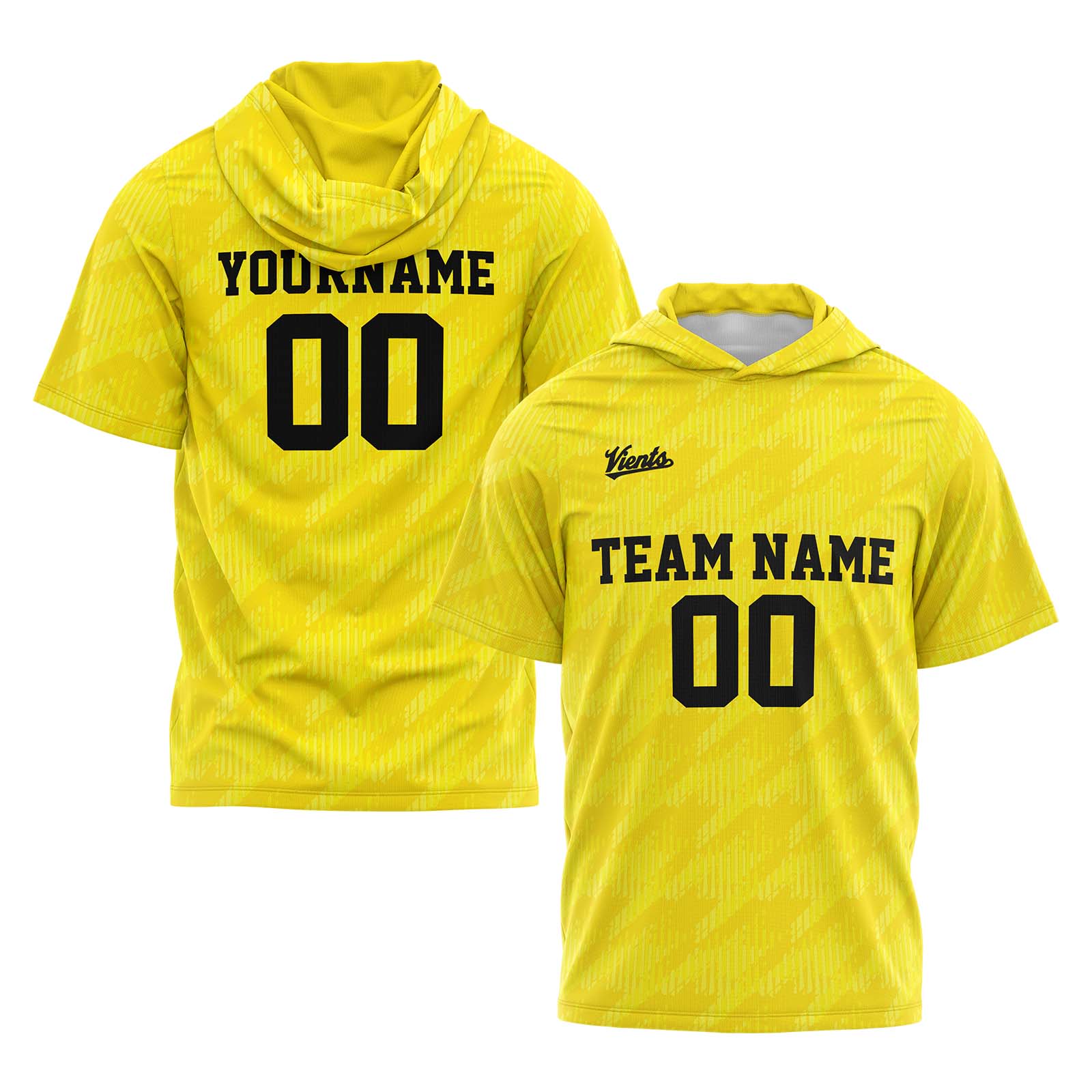 Custom Yellow Sleeve Hoodies for Men Women Shirts with Hoods Printed Name Logo enthsush
