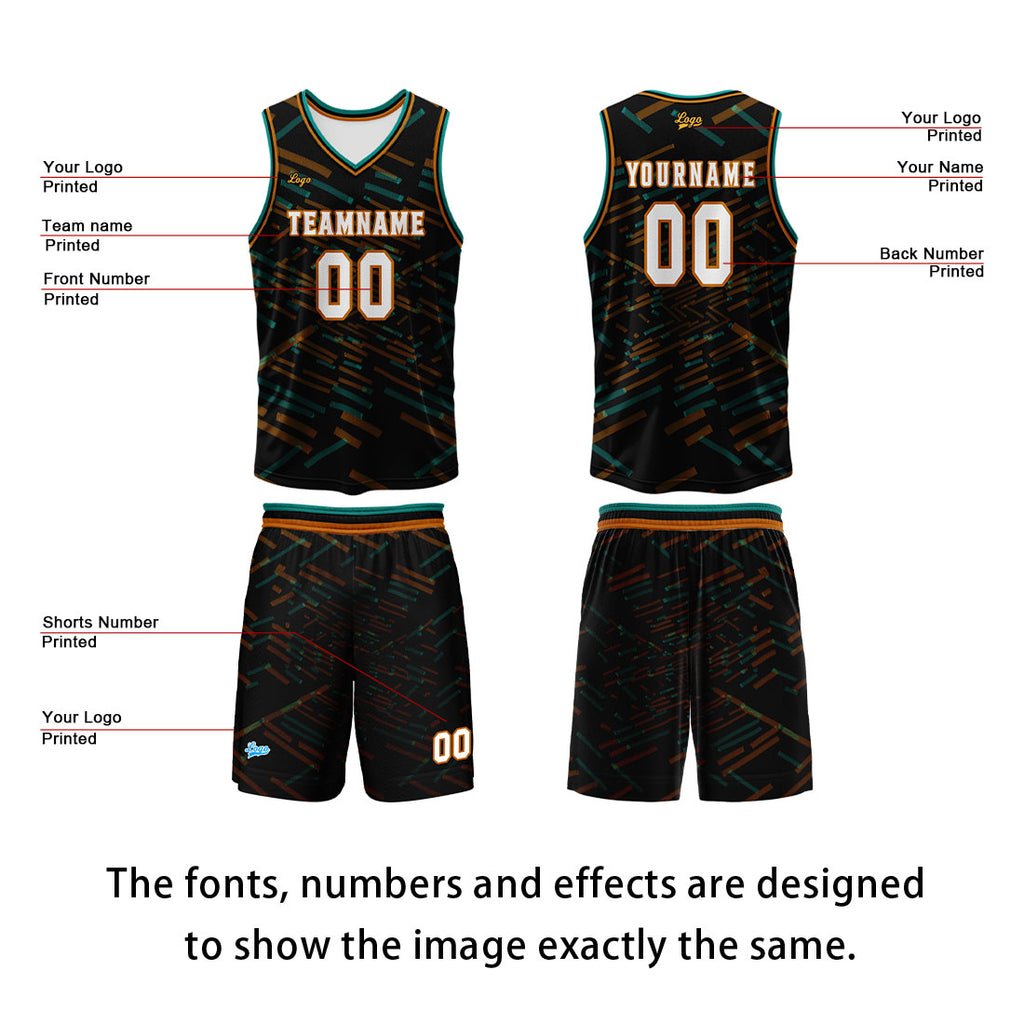 Custom Orange Basketball Jersey Uniform Suit Printed Your Logo Name Number enthsush