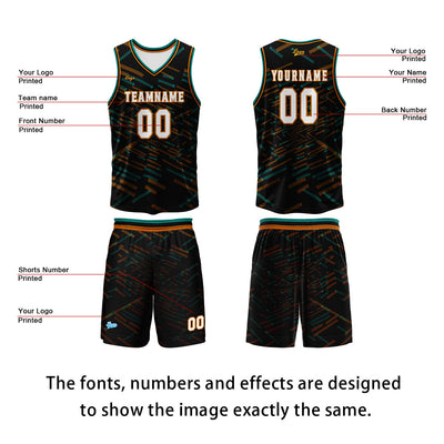 Custom Orange Basketball Jersey Uniform Suit Printed Your Logo Name Number enthsush
