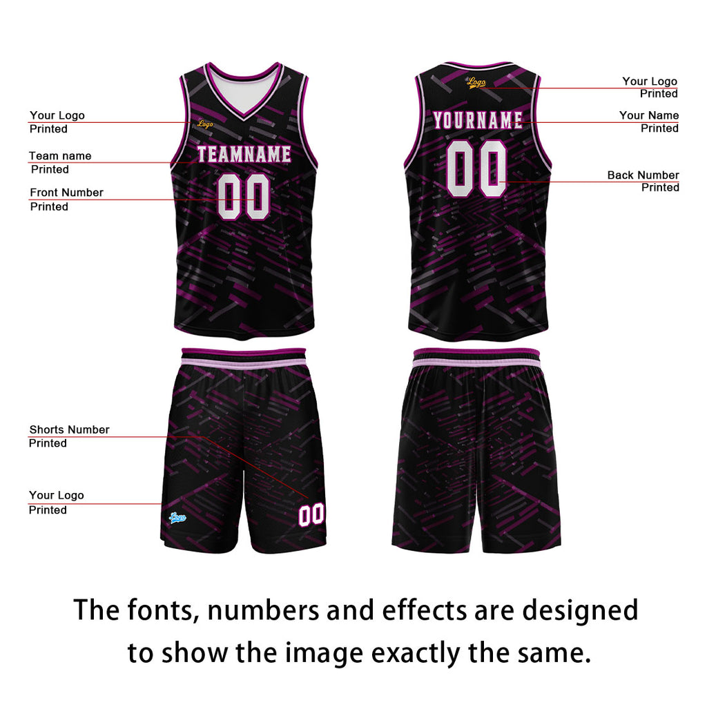Custom Rose Red Basketball Jersey Uniform Suit Printed Your Logo Name Number enthsush