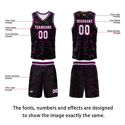 Custom Rose Red Basketball Jersey Uniform Suit Printed Your Logo Name Number enthsush