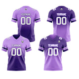 Custom Purple Reversible Gradient Football Jersey Personalized Football Shirts for Men Women  Printed Team Name Number Logo