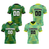 Custom Green Yellow Reversible Gradient Football Jersey Personalized Football Shirts for Men Women  Printed Team Name Number Logo