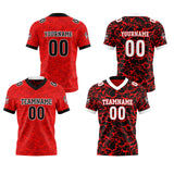 Custom Red White Reversible Gradient Football Jersey Personalized Football Shirts for Men Women  Printed Team Name Number Logo