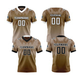 Custom Black Brown Reversible Football Jersey Personalized Gradient Football Shirts for Men Printed Team Name Number Logo