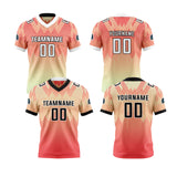 Custom Meat Pink Reversible Football Jersey Personalized Gradient Football Shirts for Men Printed Team Name Number Logo
