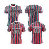 Custom Blue Gray Reversible Football Jersey Personalized Gradient Football Shirts for Men Printed Team Name Number Logo