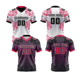 Custom White Black Powder Football Jersey Personalized Gradient Football Shirts for Men Printed Team Name Number Logo