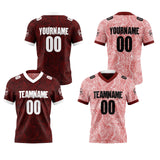 Custom Red White Black Reversible Gradient Football Jersey Personalized Football Shirts for Men Women  Printed Team Name Number Logo