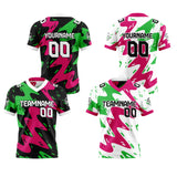 Custom Black Rose Reversible Gradient Football Jersey Personalized Football Shirts for Men Women  Printed Team Name Number Logo