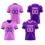 Custom Light Purple Purple Reversible Gradient Football Jersey Personalized Football Shirts for Men Women  Printed Team Name Number Logo