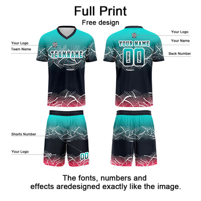 Custom Lime Green Black Jerseys for Men Women Personalized Soccer Uniforms for Adult and Kid enthsush