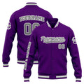 Custom Varsity Jacket Letterman jacket for Men, Women and Youth Orange Purple Grey enthsush