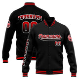 Custom Varsity Jacket Letterman jacket for Men, Women and Youth Black Red