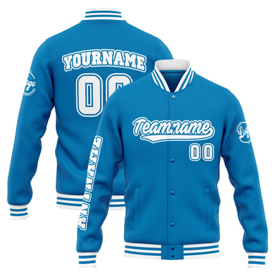 Custom Varsity Jacket Letterman jacket for Men, Women and Youth Blue enthsush