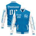 Custom Varsity Jacket Letterman jacket for Men, Women and Youth Blue White enthsush