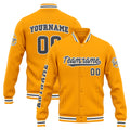 Custom Varsity Jacket Letterman jacket for Men, Women and Youth Yellow Grey enthsush