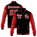 Custom Varsity Jacket Letterman jacket for Men, Women and Youth Black Red