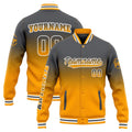 Custom Varsity Jacket Letterman jacket for Men, Women and Youth Grey Yellow Gradient enthsush