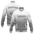 Custom Varsity Jacket Letterman jacket for Men, Women and Youth White Grey Gradient enthsush