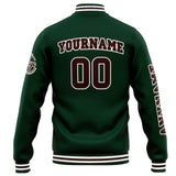 Custom Varsity Jacket Letterman jacket for Men, Women and Youth Green Brown