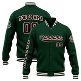 Custom Varsity Jacket Letterman jacket for Men, Women and Youth Green Brown