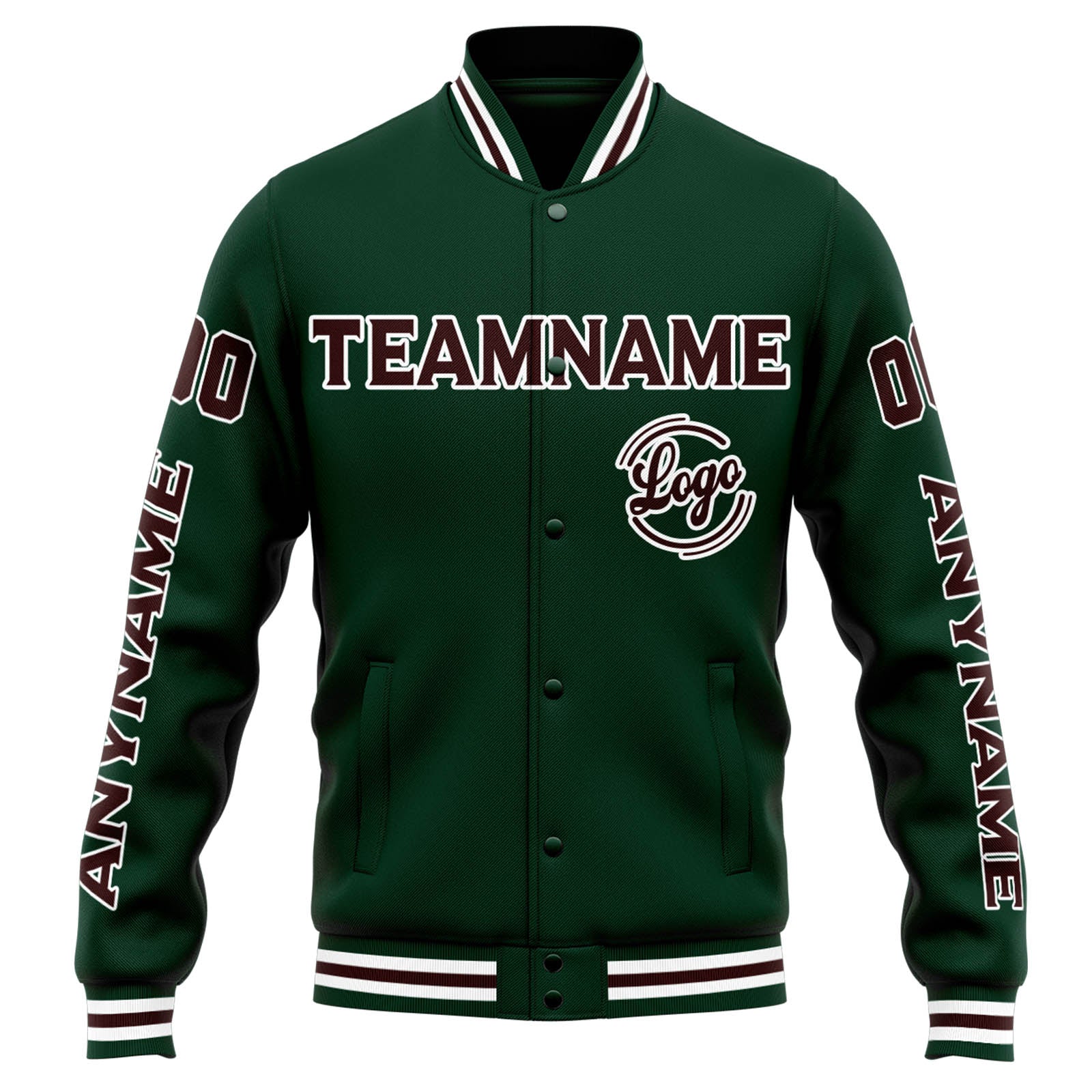 Custom Varsity Jacket Letterman jacket for Men, Women and Youth Green Brown enthsush