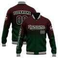 Custom Varsity Jacket Letterman jacket for Men, Women and Youth Brown Green Gradient enthsush