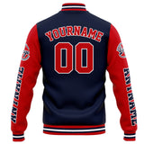 Custom Varsity Jacket Letterman jacket for Men, Women and Youth Navy Red